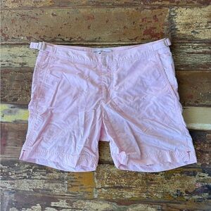Orlebar Brown Bulldog Mid Length Pink Shorts Swim Trunks | Size 32